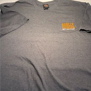 Harley-Davidson Charcoal Tee with Orange Logo